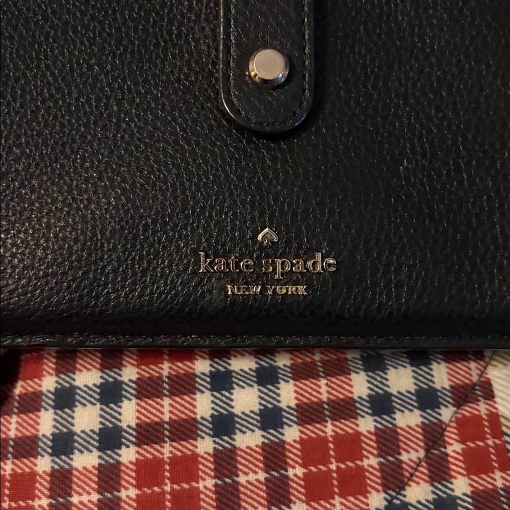 kate spade Black Leather Crossbody Wallet with Gold Hardware - Picture 2 of 10